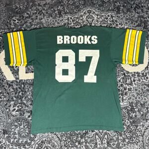 Vintage‎ Robert Brooks Green Bay Packers NFL Logo 7 Jersey T Shirt Sz Men's XL